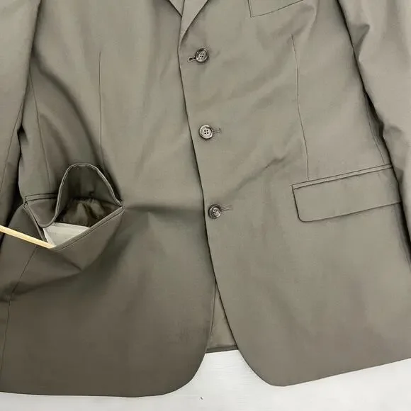 Brooks Brothers 346 Mens 44R Sport Coat Jacket Gray 3-Button Stretch Long Sleeve - Picture 4 of 13